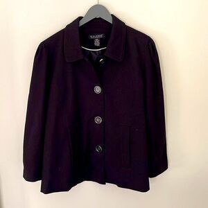 Dialogue Dress Swing Coat.‎ Women’s. Size Medium. Black